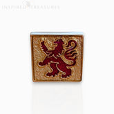 Lion Rampant Red and Gold - Badge Pin